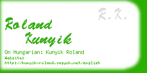 roland kunyik business card